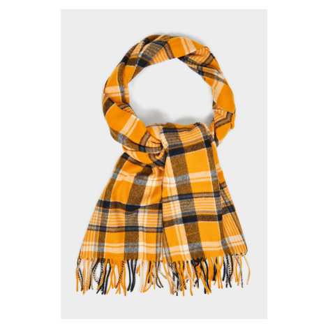 ŠÁLA GANT CHECK WOVEN SCARF DK MUSTARD ORANGE