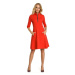 Moe M349 Šaty s límečkem na zip - červené ruznobarevne