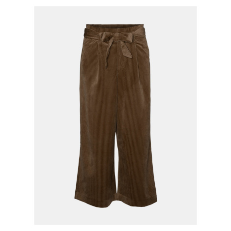 Hnědé manšestrové culottes VERO MODA Londyn