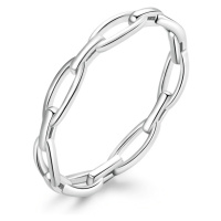 Stříbrný prsten ve tvaru řetězu