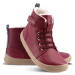 Dětské zimní barefoot boty Be Lenka Winter Kids - Dark Cherry Red