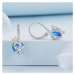 GRACE Silver Jewellery Stříbrné náušnice Sněhové vločky - stříbro 925/1000 E-BSE844/194 Modrá