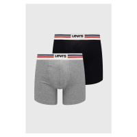 Boxerky Levi's 2-pack pánské, černá barva