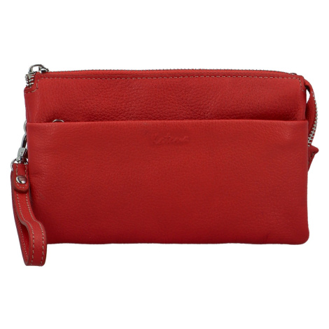 Luxusní dámská malá crossbody kabelka Katana Isadora, červená