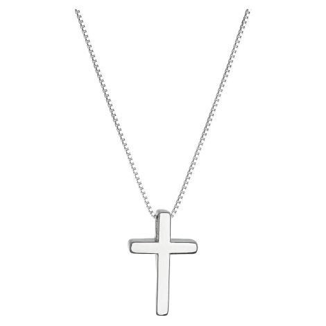 Evolution Group Stříbrný náhrdelník s přívěskem křížek 62005