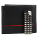 Pánská kožená peněženka na šířku Vimax Weron, černo/červená