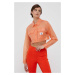 Bunda Calvin Klein Jeans dámská, oranžová barva, přechodná