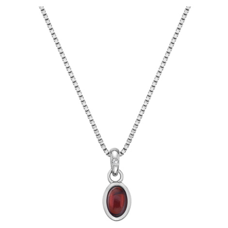 Hot Diamonds Stříbrný náhrdelník pro narozené v lednu Birthstone DP754