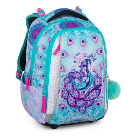 Školní dvoukomorový batoh Bagmaster - Páv