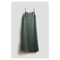 H & M - Šaty slip dress se zavazováním na zádech - zelená
