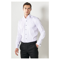 ALTINYILDIZ CLASSICS Men's White Anti-Iron Anti-Crinkle, Slim Fit Slim Fit 100% Cotton Shirt wit