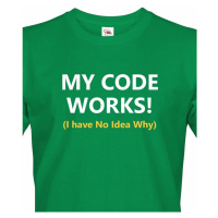 Pánské tričko pro programátory My Code Works