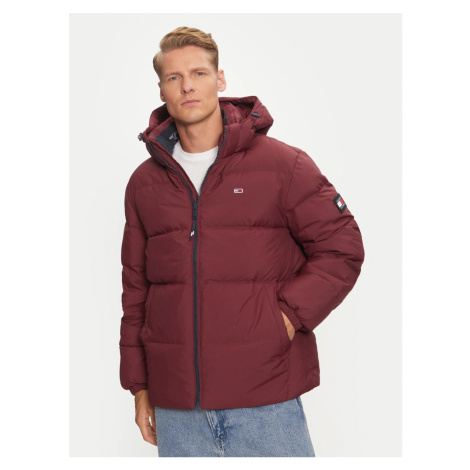 Tommy Jeans pánská vínová bunda Tommy Hilfiger