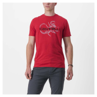 CASTELLI Cyklistické triko s krátkým rukávem - FINALE TEE - červená