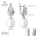 Gaura Pearls Stříbrné náušnice s bílou řiční perlou Lydia SK21218EL/W Bílá
