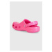 Dětské pantofle Crocs Classic Neon Highlighter Cg růžová barva