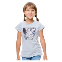 Dívčí tričko - Winkiki WJG 92592, šedý melír Barva: Šedá