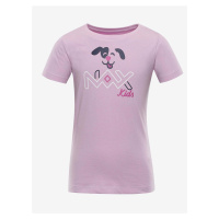 Světle fialové holčičí tričko s potiskem NAX Lievro