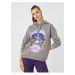 Koton Oversize Sweatshirt Printed Hoodie With Fleece Inside