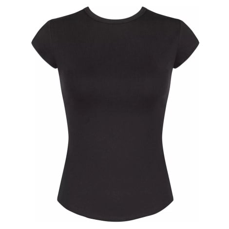 Dámské tričko GO Ribbed T-Shirt - - černé 0004 - SLOGGI