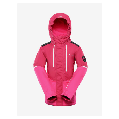 Tmavě růžová holčičí lyžařská bunda s membránou PTX ALPINE PRO Zaribo
