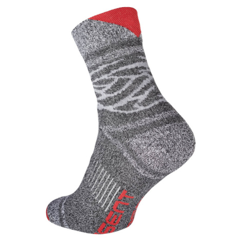 Assent Owaka Unisex ponožky 03160038 šedá/červená