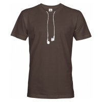 Pánské tričko se sluchátky - vtipný minimalistický potisk