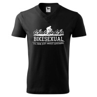DOBRÝ TRIKO Pánské V tričko s potiskem Bikesexual