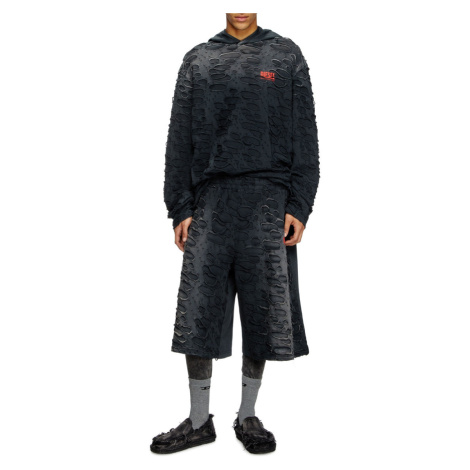 Teplákové šortky diesel p-echio-r1 shorts black