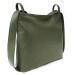 Tmavě zelená dámská kožená kabelka s kombinací batohu Azaniah JUNI export