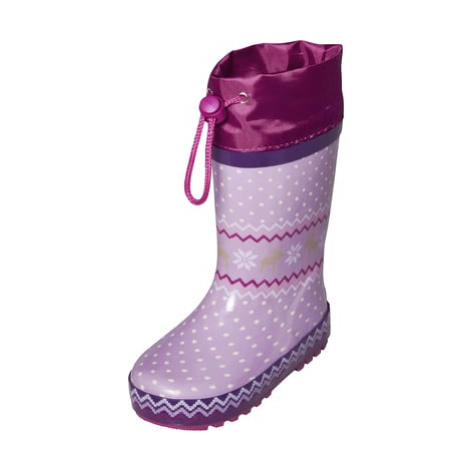 Playshoes Gumové boty s norskou podšívkou Purple