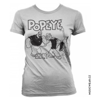 Pepek námořník tričko, Popeye Group Girly, dámské