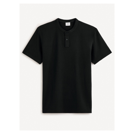 Černé pánské basic polo tričko Celio Gesohel