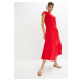 Bonprix BODYFLIRT pohodlné šaty Barva: Červená, Mezinárodní