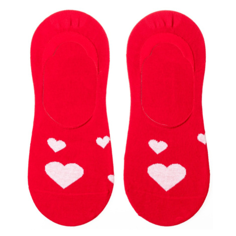 Neviditelné ponožky Feetee Hearts red Fusakle