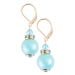 Lampglas Elegantní náušnice Turquoise Beauty z perel Lampglas ECU51