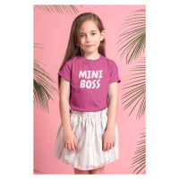 MMO Dívčí tričko Mini boss Barva: Malinová