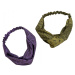 Bandana Print Headband 2-Pack - lilac/olive