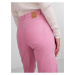 Růžové dámské široké džíny Pieces Peggy