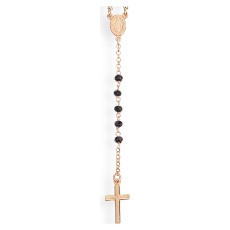 Amen Růžově zlacený náhrdelník s krystaly Rosary CRORN4
