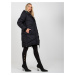 Černá FRESH MADE dlouhá dámská zimní bunda s kapucí