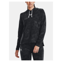 Under Armour Mikina Rival Terry Print Hoodie-BLK - Dámské