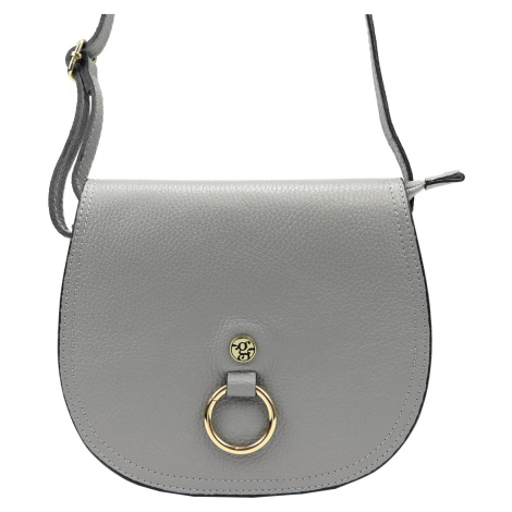 Kožená crossbody kabelka Gregorio 01702 šedá