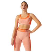 ORANŽOVÁ SPORTOVNÍ PODPRSENKA ASICS CROPPED LOGO SEAMLESS BRA