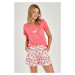 Letní pyžamo Mila s jednorožcem růžové