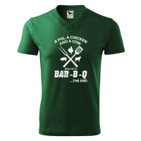 DOBRÝ TRIKO Pánské V tričko s potiskem BAR-B-Q