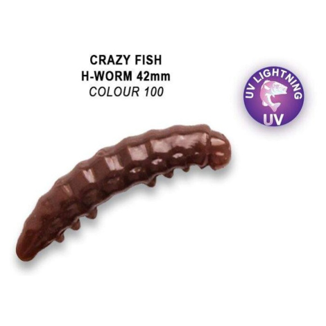 Crazy Fish Umělá Nástraha MF H worm 42mm Barva 100 Sýr Floating