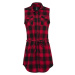 Ladies Sleeveless Longshirt Gracey - red/black