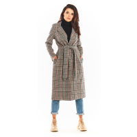 Awama Woman's Coat A368 Navy Blue