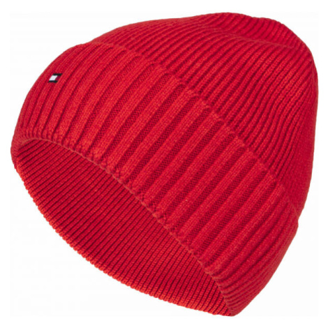 Tommy Hilfiger PIMA COTTON BEANIE Pánská zimní čepice, červená, velikost